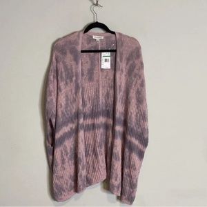 NWT pink tie dyed beach duster cardigan sweater boho beach